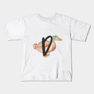 D is for Duck Kids T-Shirt